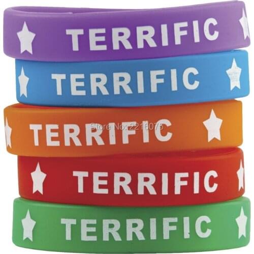 500pcs Terrific Award wristband silicone bracelets free shipping by DHL express