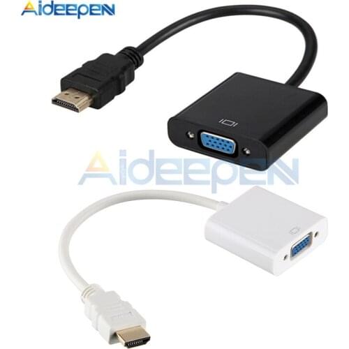 1080P HDMI-compatible to VGA Adapter Digital to Analog Converter Cable For Xbox PS4 PC Laptop TV Box to Projector Displayer HDTV