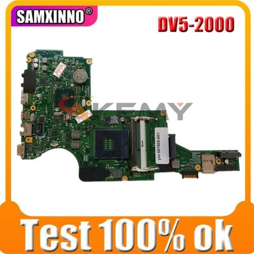 AKemy Laptop Motherboard For HP Pavillion DV5 DV5-2000 HM55 Mainboard 607605-501 DDR3