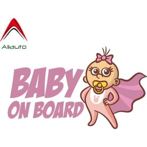 Aliauto Funny Car Styling Reflective Sticker Lovely Girl Baby on Board Warning Mark Decoration Decal Accessories PVC,15cm*8cm