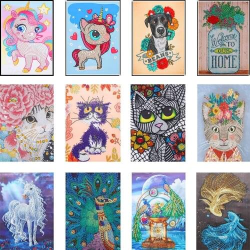 Full Special-shaped drill 5D DIY Diamond Painting Cross Stitch Kit Animal Diamond Embroidery cat dog Mosaic Art Handmade Gift