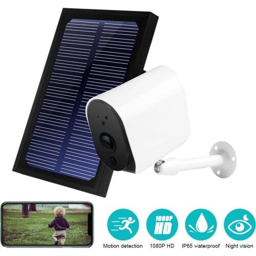 DC11 Solar 1080P Camera Wire Free Wifi Battery Charge Motion Detection Wireless Minitor Plug-in Free Night Vision Voice Intercom
