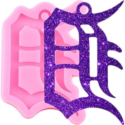 Shiny Glossy Letter D Silicone Mold DIY Craft Resin Epoxy Keychain Molds Jewelry Making Pendant Polymer Clay Moulds