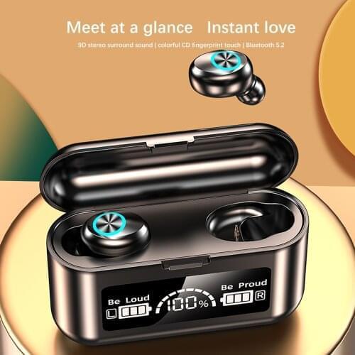 F9 Bluetooth Earphones Wireless Headphones With Mic HIFI Sound 9D Stereo Earbuds Gaming Headset For iPhone Samsung Xiaomi
