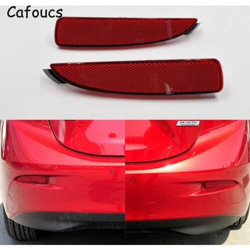Cafoucs Tail Bumper Lamp For Mazda 3 Axela 2014 2016 Saloon Car Rear Reflector Fog Lights BKC3-51-5L0F BKC3-51-5M0F