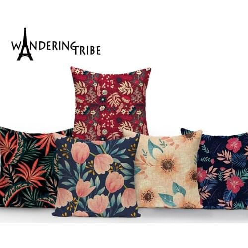 1 Piece Plant Flower Pattern Leaf Flower Calico Terry Cloth Home Decor Table Mat Cloth Tea Towel Coaster 42*32 Servilletas Tela