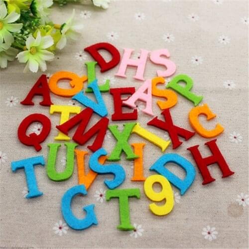 High 3.0cm 50pcs Mix Colors Alphabet/Figures Felt Accessories DIY Decorative Craft Scrapbooking