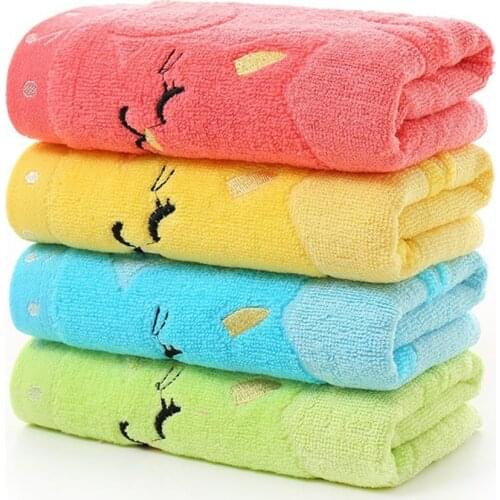 Cute Cat Musical Note Child Soft Towel Water Absorbing for Home Bathing Shower