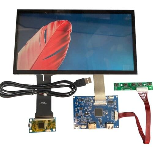 10.1 inch screen capacitive touch module, hdmi lcd module kit 1366X768ips car, Raspberry Pi 3 10 points, capacitive touch displa