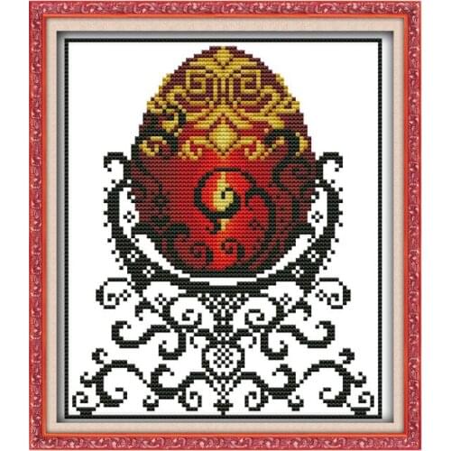 Halloween egg cross stitch kit aida 14ct 11ct count print canvas stitches embroidery DIY handmade