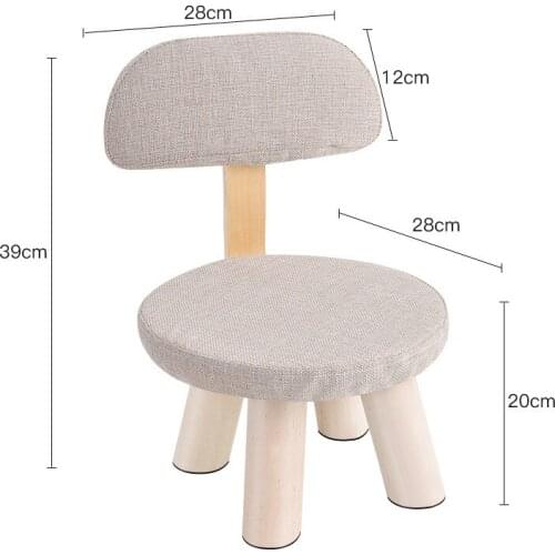 [HHT] Fashion Creative Household Solid Wood Backrest Stool Home Furniture Decorations Chair Living Room Shoe Change Small Bench