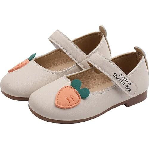 Girls' Leather Shoes 2021 Autumn New Baby Princess Shoes Kids Soft Sole Shoes Fashion Casual Shoes Sweet Light All-match Cute