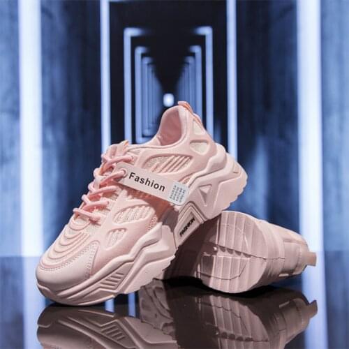 Women Platform Sneakers Woman Casual Old Dad Shoes Basket Female Sports Mesh Lace Up Vulcanized Shoes