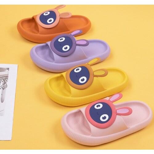 Summer Ladies Slipper Shoes Home Cartoon Coalball Rabbit Cool Slippers Household Bathroom Leakage Slippers Sandals for Men