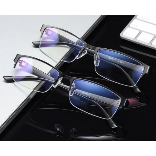 LONSY -1.0 -2.0 -3.0 -4.0 Classic Half Frame Finished Myopia Glasses Women Men Nearsighted Prescription Glasses Diopter