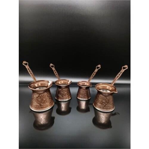 Turkish Coffee Milk Pot, Ottoman Pattern, Stylish, Copper Casting, Handmade, Traditional Style, compatible With Magnet Stoves