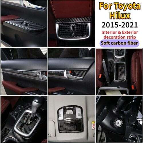 For Toyota Hilux 2015-2021 Carbon Fiber Car Interior & Exterior DECOR STICKER CAR ACCESSORI STICKER For toyota hilux accessories