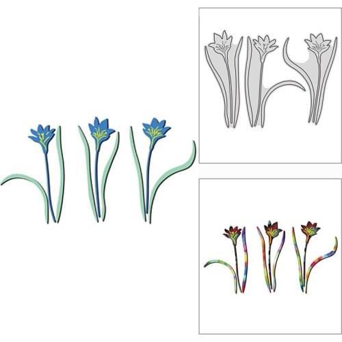 New 2021 Beautiful Lily Flower Metal Cutting Dies for DIY Scrapbooking and Album Card Making Decorative Embossing Craft No Stamp