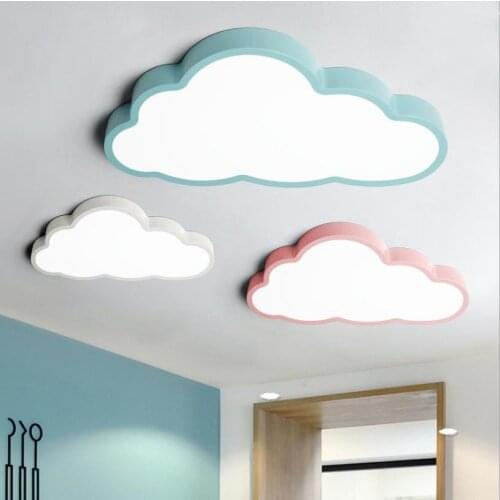 Cloud ceiling lamp childrens room cartoon room lamp boy girl led ultra thin bedroom lamp kindergarten decor light Fixtures