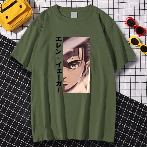 Attack on Titan Print T shirts Woman Man Oversized Harajuk Anime T-shirt Summer Short Sleeve Loose O Neck Streetwear Tee shirts