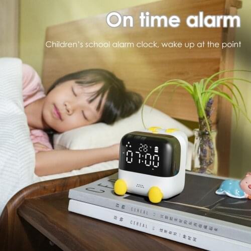 Night Light Rechargeable LED Intelligent Voice Control Electronic Desk Clock Home Improvement