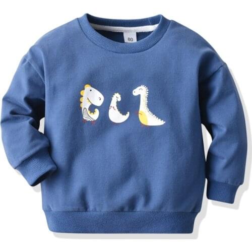 Baby Boys Girls Sweater Childrens Top Clothing Cartoon Elephant Print Long-sleeved All-match Sweater Autumn Clothes