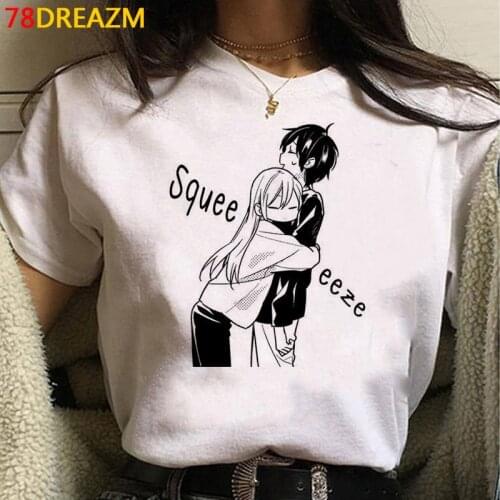 Horimiya top tees women white t shirt kawaii graphic tees women harajuku kawaii top tees summer top harajuku kawaii