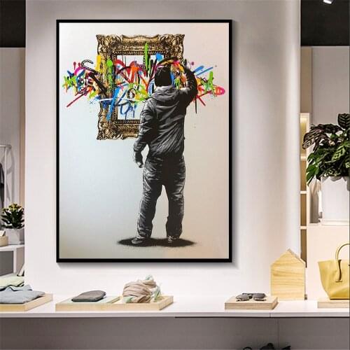 Street Wall Graffiti Inkjet on Wall Art Canvas Paintings Abstract Art Canvas Prints For Kids Room Cuadros Home Decoration