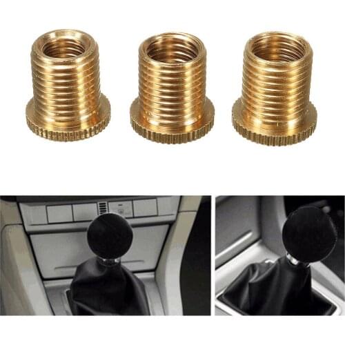 Universal Car Auto Gear Stick Shift Shifter Knob Head Thread Screw Adapter Aluminum Alloy Shift Knob Adapter For Vehicles