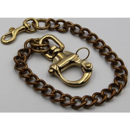 Premium Key Holder Organizer&Chain Lanyard,Luxury Gifts Keychain,Copper Wallet Chain