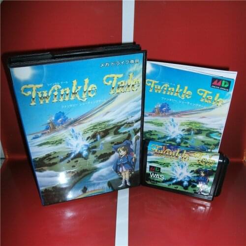 Twinkle Tale Japan Cover with Box and Manual for MD MegaDrive Genesis Video Game Console 16 bit MD card