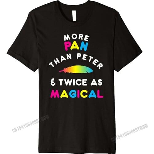 Funny More Pan than Peter Shirt, LGBTQ Pansexual Pride Gift Coupons Casual Tshirts Cotton Men Tops & Tees Cool