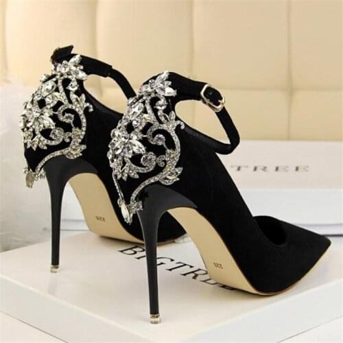 103 style BIGTREE women pumps 618 color 9.5CM 10CM 10.5CM wedding PU leather Thin high heel Pointed Toe womens shoes