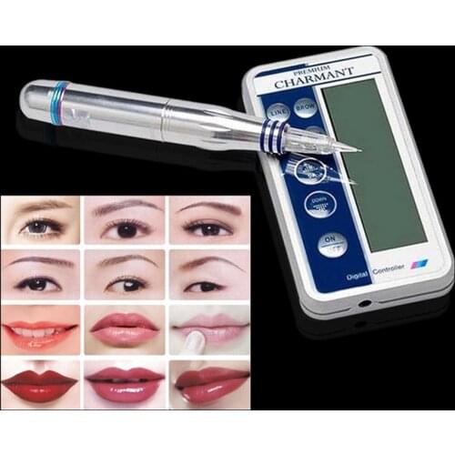 1 set Blue Charmant machine digital intelligent tattoo Machine Kit for Permanent makeup machine eyebrow tattoo device
