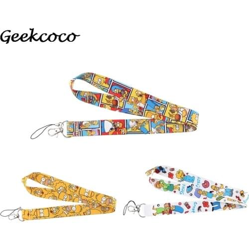 10pcs/lot J1680 Cartoon Kawaii Lanyard Mobile Phone Key Card Identification Straps USB Badges Holder Hanging
