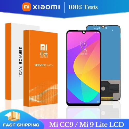 100% Tested Mi CC9 LCD For Xiaomi CC9 Display Touch Screen Digitizer Assembly Replace Parts For Xiaomi Mi 9 lite M1904F3BG Lcd