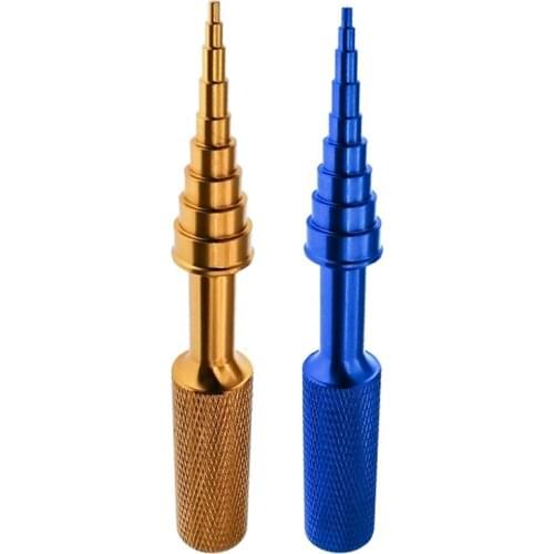 2Pcs Bearing Steering Hub Carrier Disassembly Remove Installer Tool 2-14Mm For HSP Tamiya HPI Kyosho RC Car,Gold & Blue