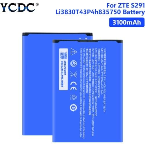 3100mAh Li3830T43P4h835750 Battery For ZTE S2 Grand S II S291 4G LTE Grand S2 S291 V5 MAX Accumulator Replacement Battery