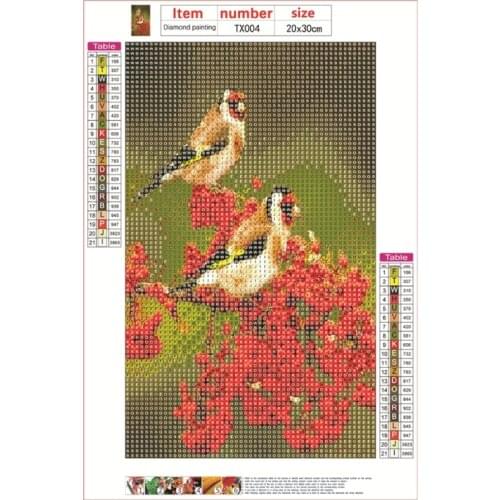 Birds Butterfly DIY 5D Full Drill Diamond Painting Embroidery Cross Stitch Kits Rhinestone Wall Home Decoration