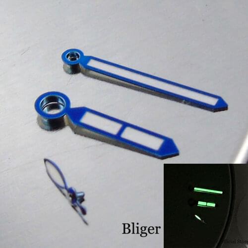 New Blue Manual Green Luminous Watch Hand fit ST3600 ETA 6497 6498 Hand Winding Movement