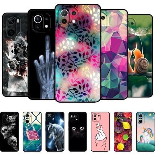 For xiaomi Mi 11 | Mi 11 Lite 5G 4G | Mi 11i Case Phone Back Cover For xiaomi11 Mi11 i Xiomi 11Lite Silicon Funda black tpu case