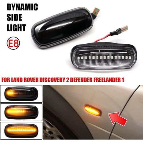 For Land Rover Discovery 2 1999-2004 Defender Freelander 1 2002-2005 Dynamic LED Side Light Water Blinker Indicator Turn Lamp