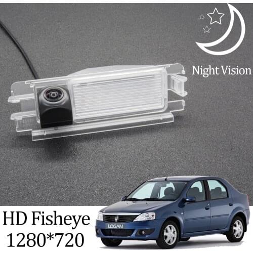 Owtosin HD 1280*720 Fisheye Rear View Camera For Renault Logan/Dacia Logan 2004-2012 Car Vehicle Reverse Parking Accessories