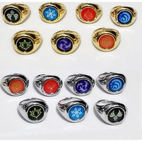Game Genshin Impact Eye of God ring Cosplay Prop Jewelry Accessories