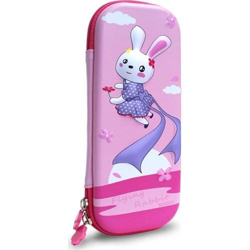 Kawaii School pencil Case for Girls Boys Penal Cute 3D Pen Box Big Pencilcase with Lock EVA Penalties Stationery Large Pouch Bag