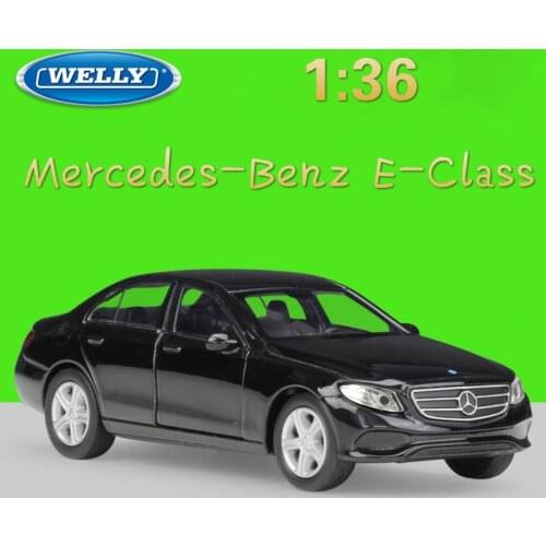 WELLY 1:36 Scale Simulation Diecast Vehicle Model Car Benz E-Class Classic Pull Back Alloy Car Toy Metal Toy Car Gift Collection
