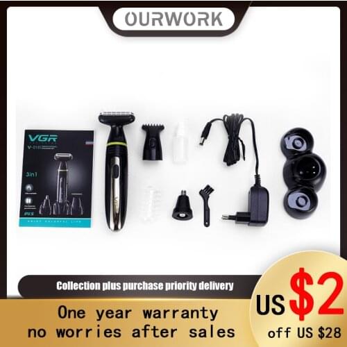 Mens Electric Razor Nose Hair Trimmer Eyebrow Trimmer Multi-Function Wet And Dry Body Wash Set
