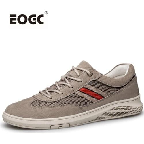 Quality Men Shoes Suede Leather Casual Shoes Breathable Autumn Lace Up Comfortable Flats Shoes Outdoor Walking Shoes