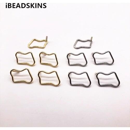 New arrival! 30x17mm 50pcs/lot zinc alloy geometric-shape Stud earring/earrings accessories/Earring parts for Jewelry DIY