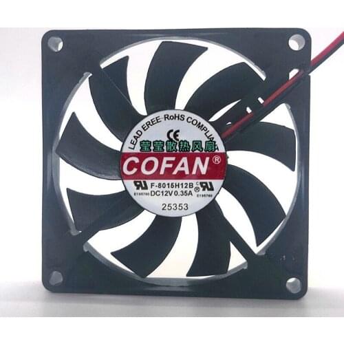 NEW FAN For COFAN F-8015H12B 8015 Server Cooler Fan DC 12V 0.35A 80x80x15mm 2-wire